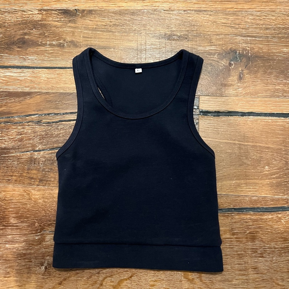 Bra:30 Navy Sporty Crop - Large
